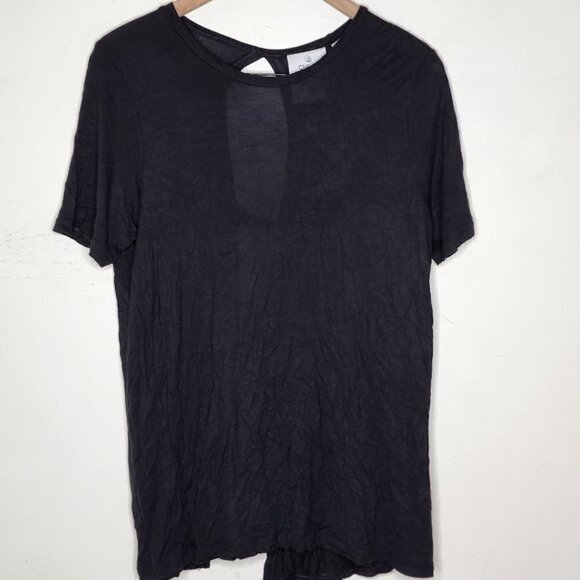 Cheap Monday Black Cutout Back Short Sleeve T Shirt, sz M - Picture 2 of 8